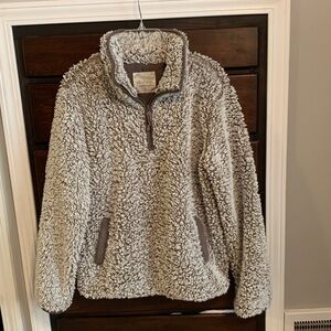 Altar'd State Cream and Brown Sherpa Jacket